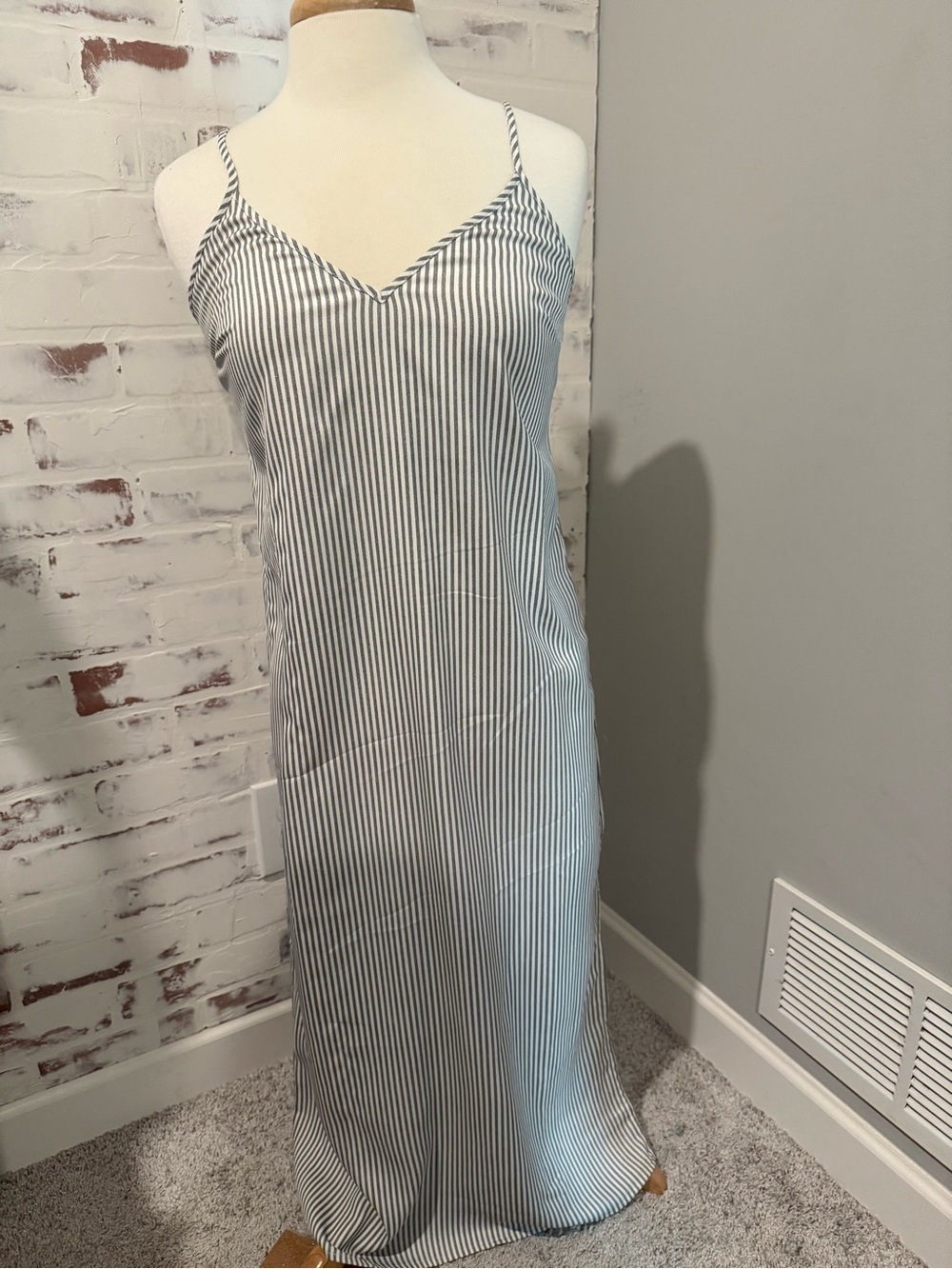 Target Black and White Pinstripe Slip Dress